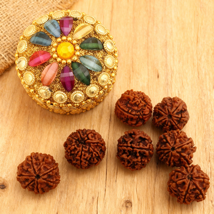 Vintage Designer Metal Trinket / Rudraksha Box | Box for Jewellery and Rudraksha Beads Collection | Rudraksha Box