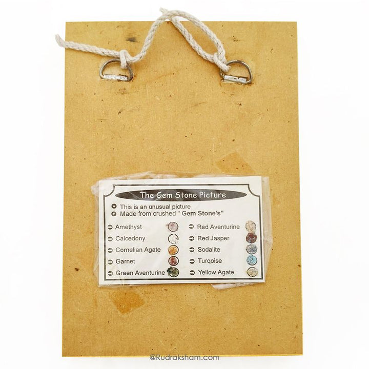 Maa Durga Gemstone Paintings | Rajasthani Gem Stone Picture with Wooden Frame