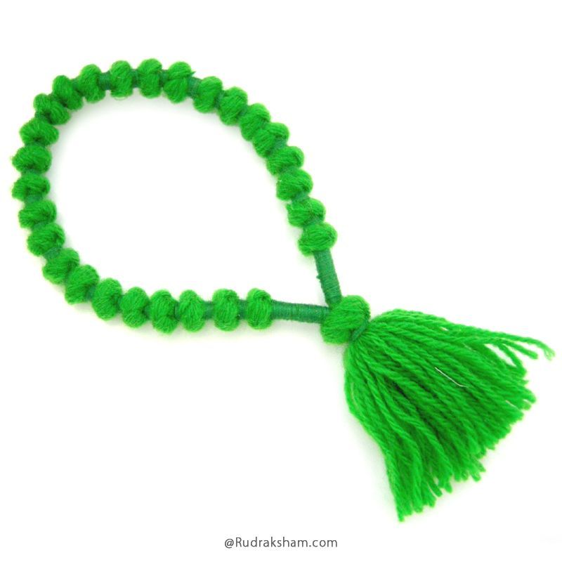 Wool Mala | Woolen mala | Ram wool mala | Handmade Knotted Light Weight Buddhist Wool Mala Rosary 27 Beads 7 - 8 mm | Wool Wrist mala | Wool Mala Bracelet