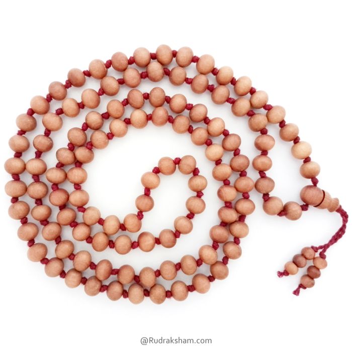 White Chandan Mala 8.00 - 8.50 mm