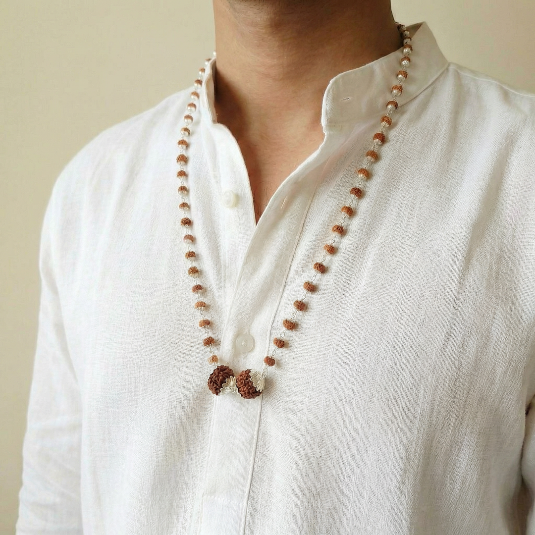 Cancer (Kark) Emotional Balance & Assets Bundle - 3 & 2 Mukhi Rudraksha