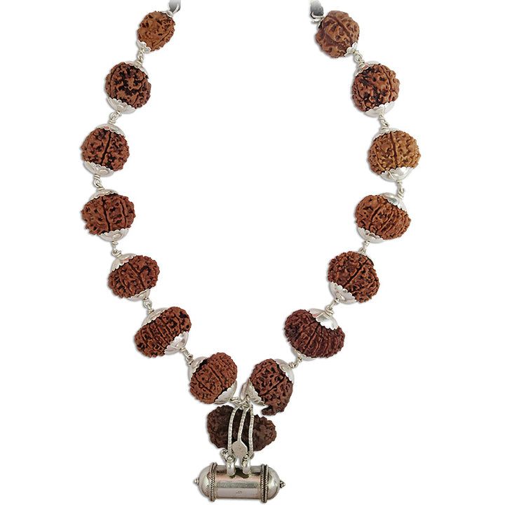 INDRA ki MALA Collector Rudraksha Beads | Collector Beads Indra Mala Kantha with Rudraksha Yantra Kavach | Specially Energised by Our GURU
