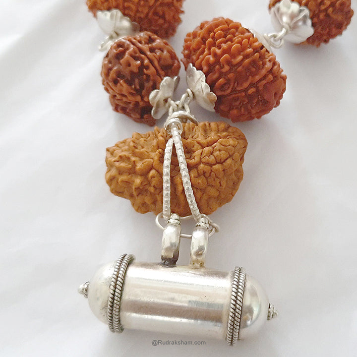 INDRA ki MALA Collector Rudraksha Beads | Collector Beads Indra Mala Kantha with Rudraksha Yantra Kavach | Specially Energised by Our GURU