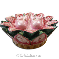 Hand Painted Kadam / Kadamba Wood Charan Paduka