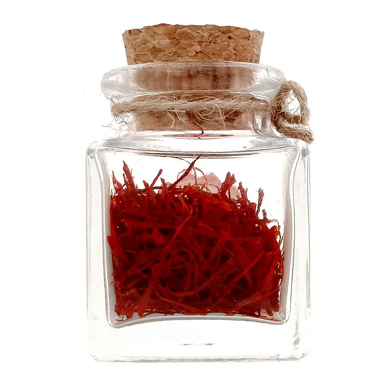 Kabeela Living Kashmiri Mongra Saffron | Kashmir Kesar | Pure Natural & Finest Saffron Threads in Glass bottle with wooden Cork | 3 Gram
