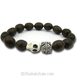 Lotus Seed Bead Bracelet with Narmund Bead | Kamal Gatta & Black Eye Mund Bead Bracelet