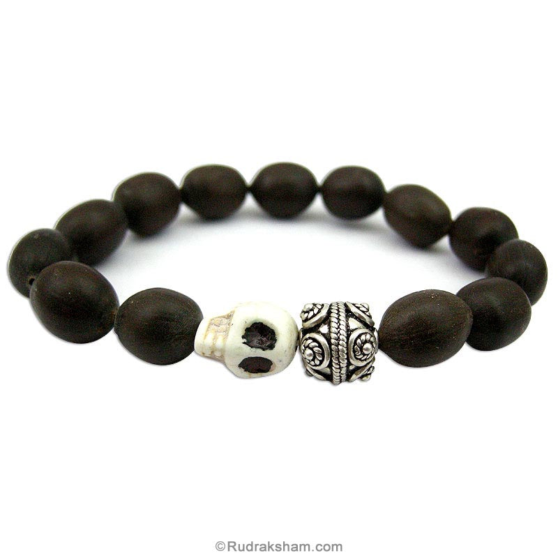  Designer Silver ball in Stretchable elastic 