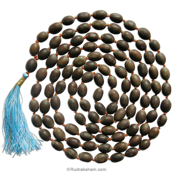 Lotus Seed Mala in Thread | Buy Natural 108 Lotus Seed Beads Hand Knotted Japa Mala | Kamal Gatta Beads Mala Rosary | Mala for Maha Lakshmi Japa and Sadhana