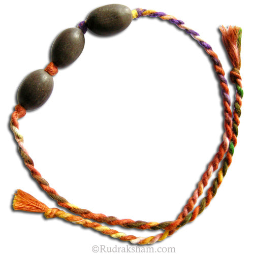 Lotus Seed Beads and Moli Band | Kamal Gatta Beads Band with Mauli Thread ( Kalawa ) | Sacred Hindu Pooja Thread with Lotus Beads to make a Wrist Mala