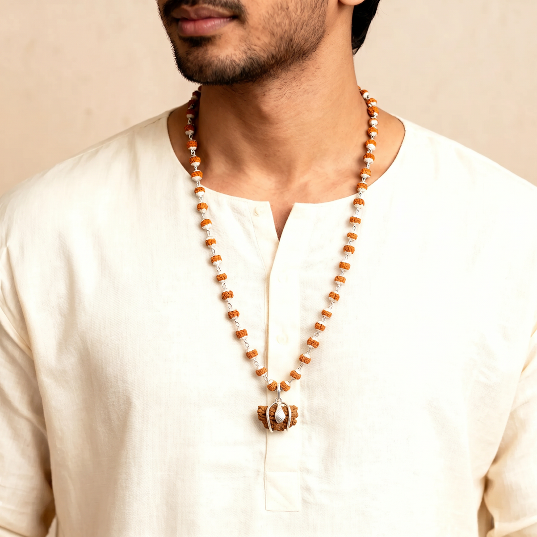 1 Mukhi Rudraksha Kaju Dana (Indian Origin) / Ek Mukhi – Ultimate Consciousness & Leadership Copper Mala