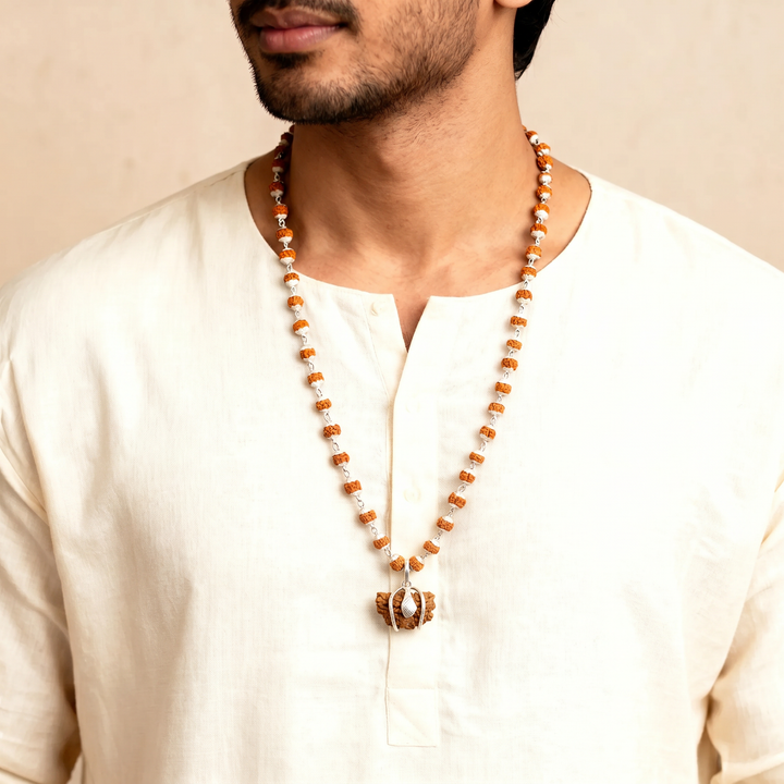 1 Mukhi Rudraksha Kaju Dana (Indian Origin) / Ek Mukhi – Ultimate Consciousness & Leadership Copper Mala
