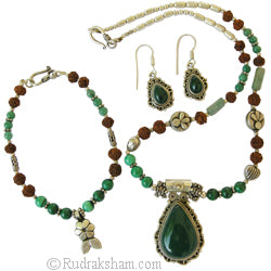 Rudraksha - Black Onyx Jewelry Set