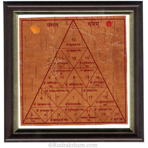  Mars - Mangal Yantra - Framed