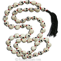 Narmund Mala - Brown Eye Skull Rosary