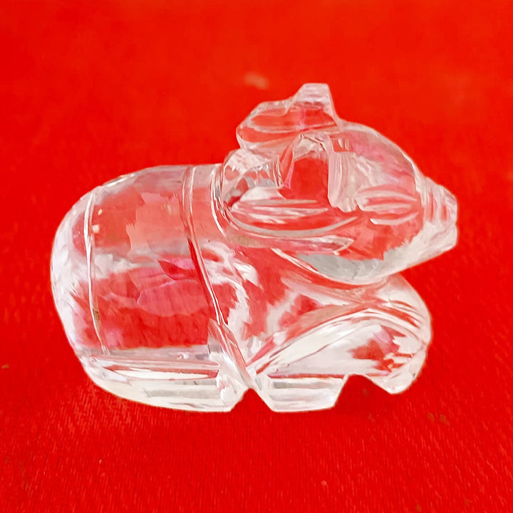 Crystal Quartz Shivling Nandi pair | Sphatik Shivlingam and Nandi Idol Set