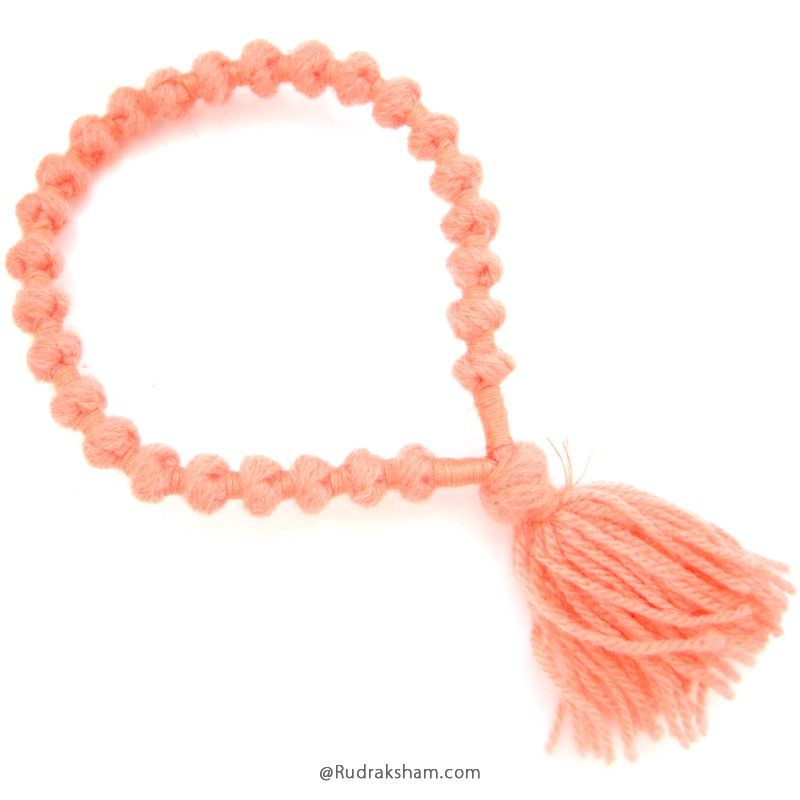 Wool Mala | Woolen mala | Ram wool mala | Handmade Knotted Light Weight Buddhist Wool Mala Rosary 27 Beads 7 - 8 mm | Wool Wrist mala | Wool Mala Bracelet