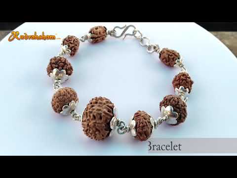 Navgrah Rudraksha Bracelet in Silver | 2 Mukhi, 3 Mukhi, 4 Mukhi, 5 Mukhi, 6 Mukhi, 7 Mukhi, 8 Mukhi, 9 Mukhi, 12 Mukhi Java Rudraksha Beads Bracelet | To Pacify all the Nine Planets
