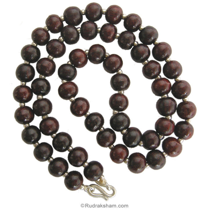 Red Chandan Necklace 10mm