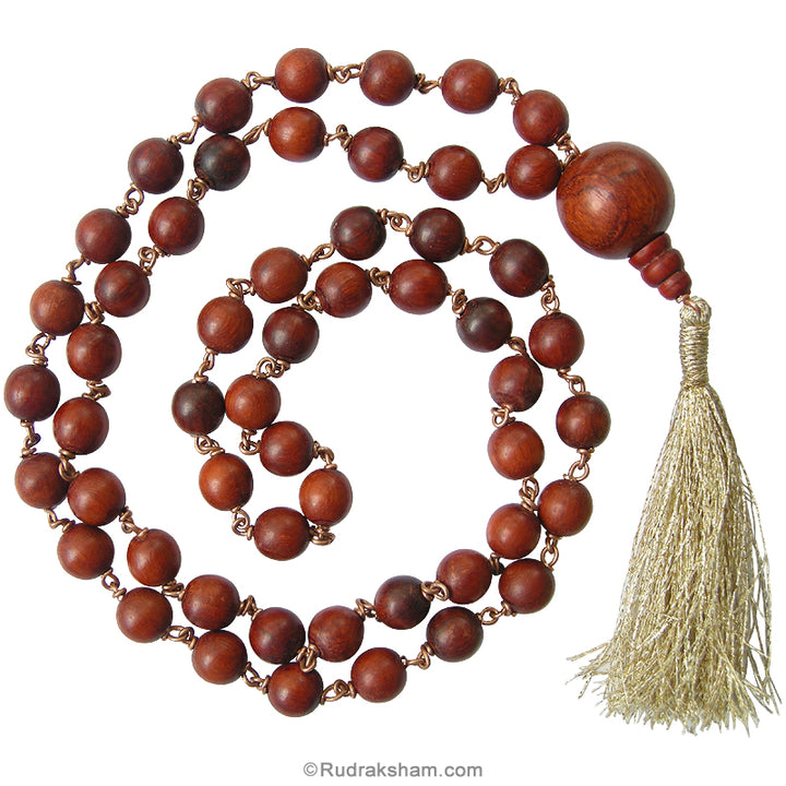 Red Sandalwood Mala In Copper
