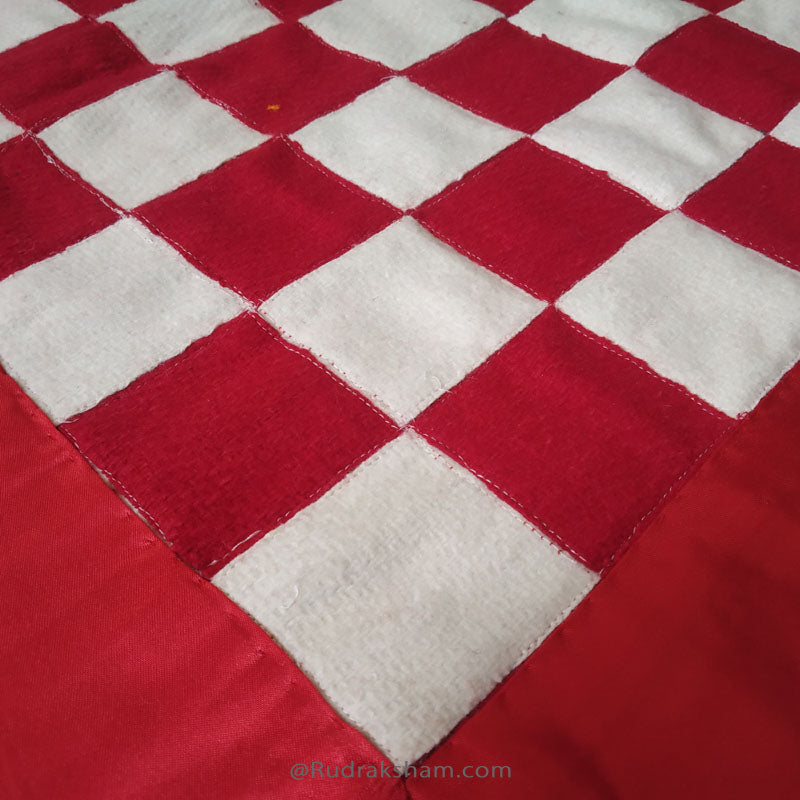 Woolen Puja Asana Red and White