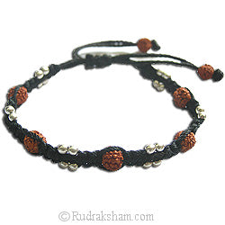Rudraksha Silver Bracelet