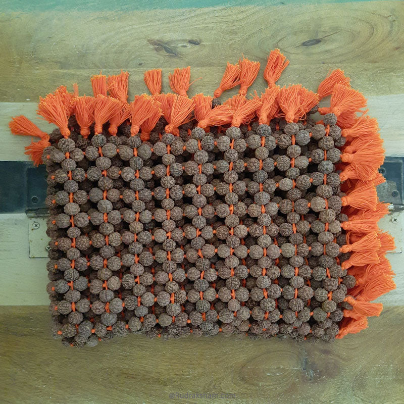 Rudraksha Mat - 7 | Rudraksha Aasana | Handmade Asana Mat for Meditation | Rudraksha Meditation Mat | Rudraksha Healing Mat