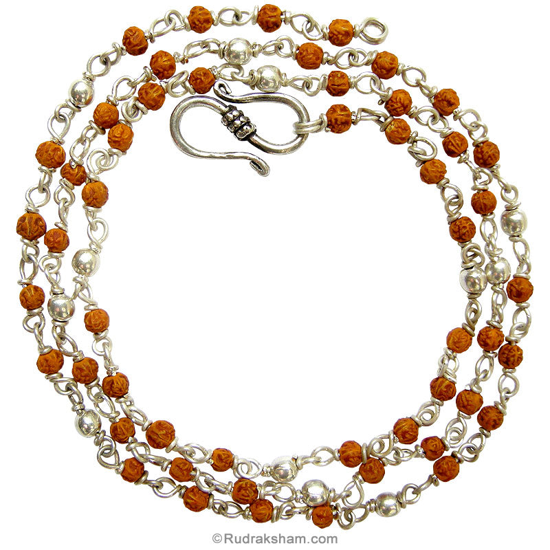 Rudrani Mala in Silver | Rudrani - The female part of Rudraksha ...