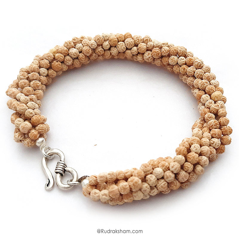  Rudrani Bracelet Thread | Rudrani Beads 6 lines Bracelet Wrist Mala with a Silver Hook