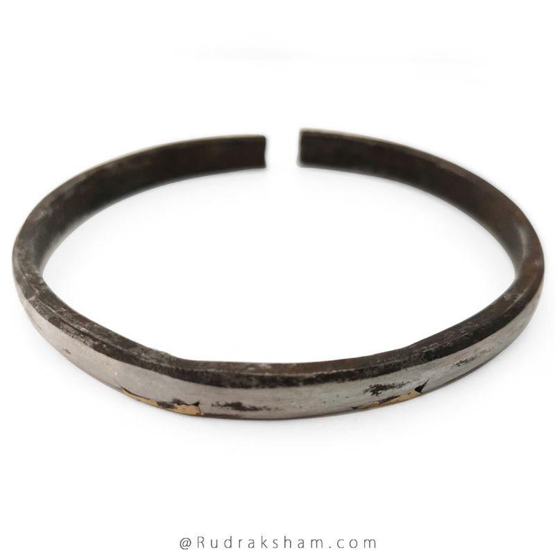 Black Horse Shoe Bracelet - Shani Kada, Energised Original Horse Shoe Kada for Good Luck, Real Black Horse Shoe Iron Bracelet - remove malefic effect of Saturn