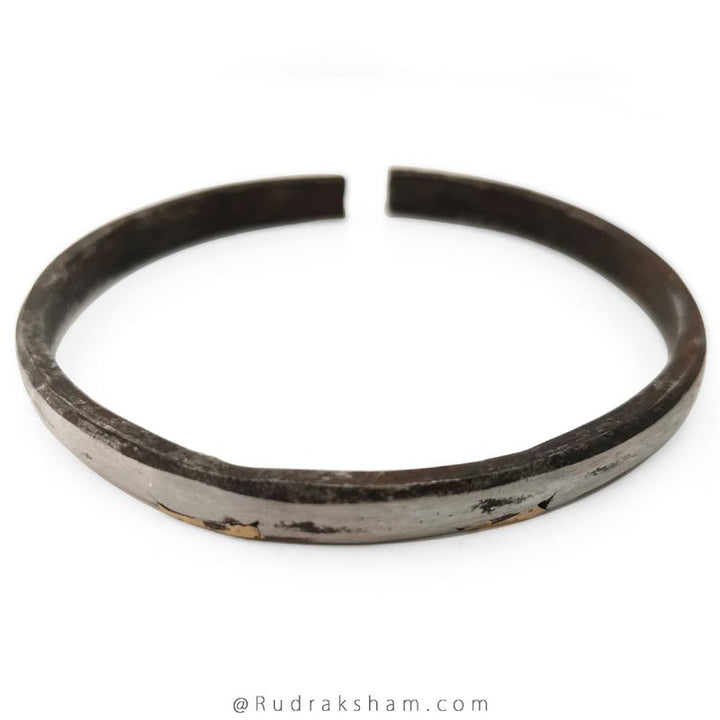 Black Horse Shoe Bracelet - Shani Kada, Energised Original Horse Shoe Kada for Good Luck, Real Black Horse Shoe Iron Bracelet - remove malefic effect of Saturn