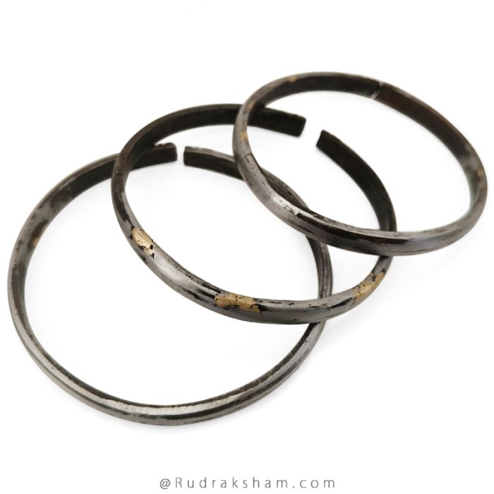 Black Horse Shoe Bracelet - Shani Kada, Energised Original Horse Shoe Kada for Good Luck, Real Black Horse Shoe Iron Bracelet - remove malefic effect of Saturn