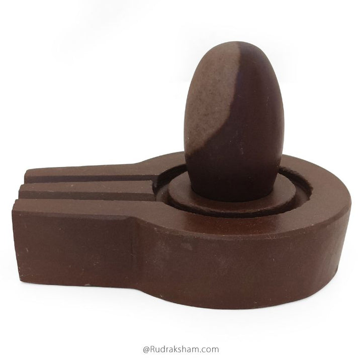 Narmadeshwar Shivling with Stone Jalhari, Narmada Shivlingam in Stone Jaladhari