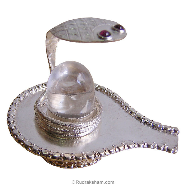 Silver Sphatik Shivling