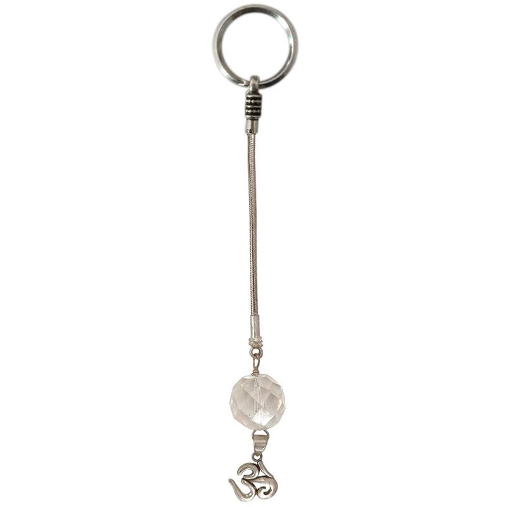 Sphatik Key Chain with Om Pendant