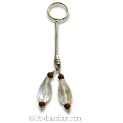  Rudraksha Sphatik Key Chain