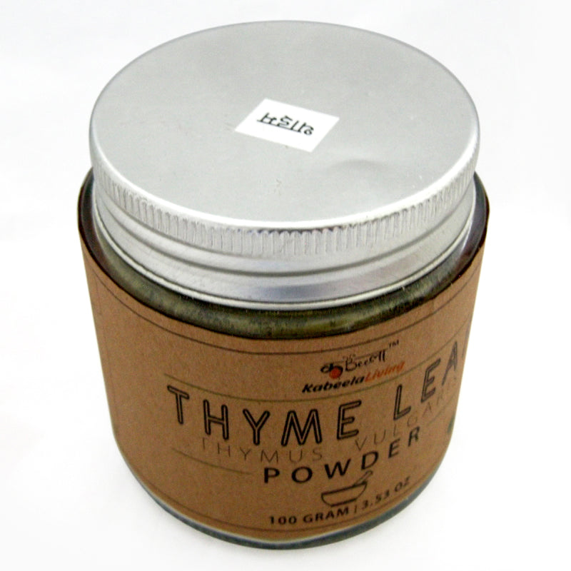  Thyme Herb Leaves Powder 100 Grams Glass Jar