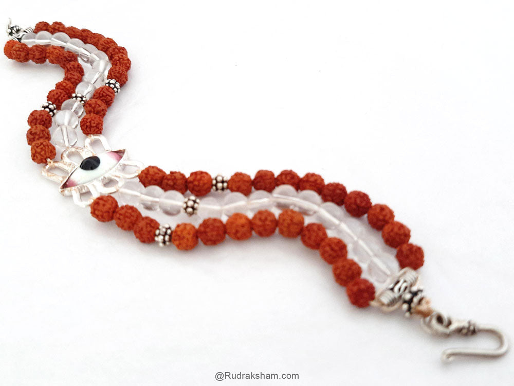 Shiva Trinetra Rudraksha - Sphatik Bracelet