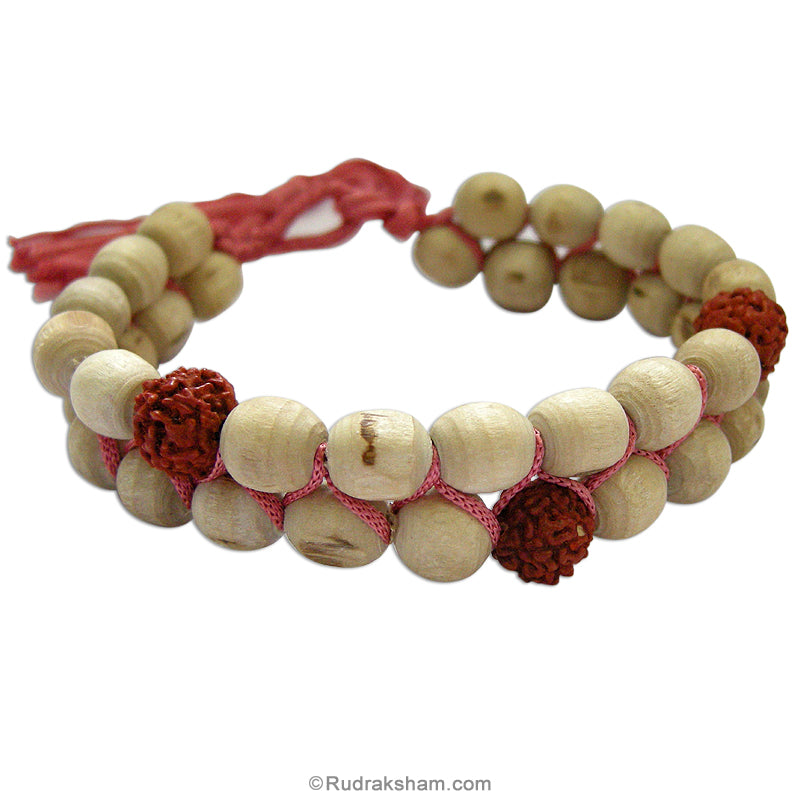  Tulsi Bracelet with Rudraksha Beads