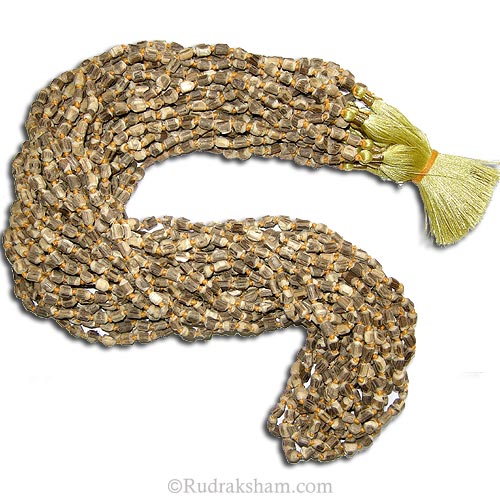  7 mm Black Tulsi / Tulasi Mala | Wholesale Pack of 10 Japa Mala Rosary of Basil Seed Beads