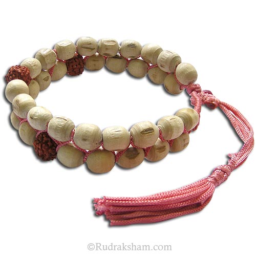  Tulsi Bracelet with Rudraksha Beads