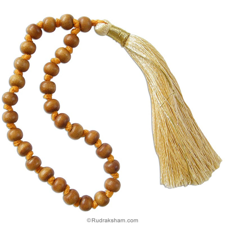 White Chandan Japa Mala