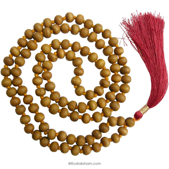 White Chandan Mala 7.5mm