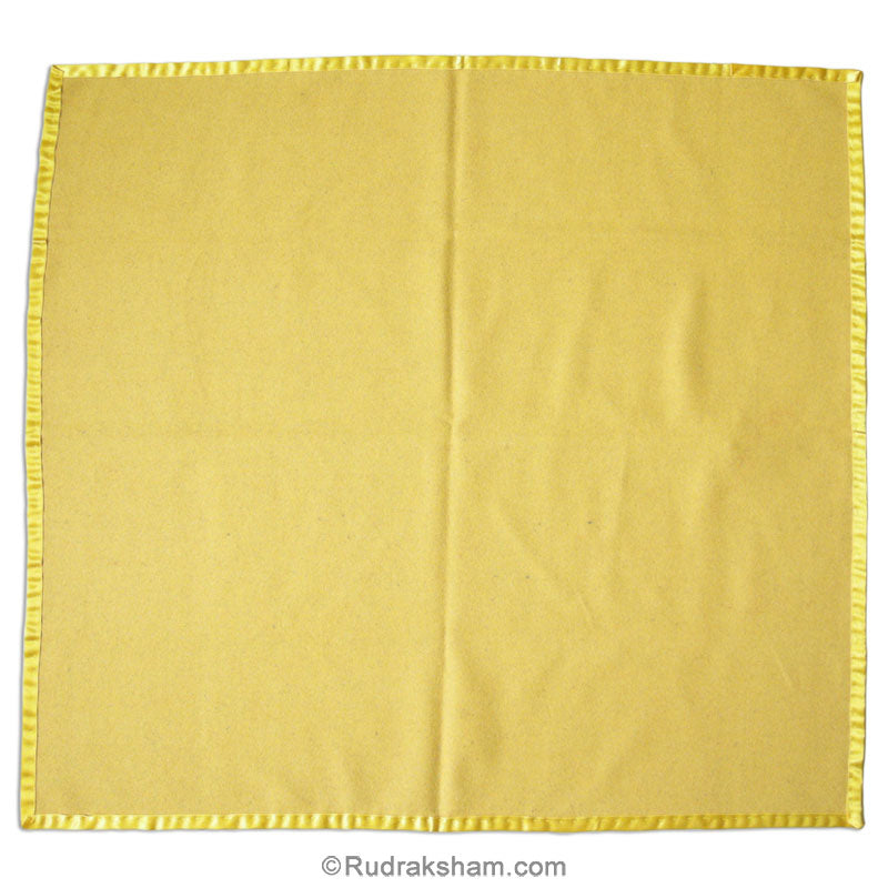 Woolen Puja Asana Yellow Color