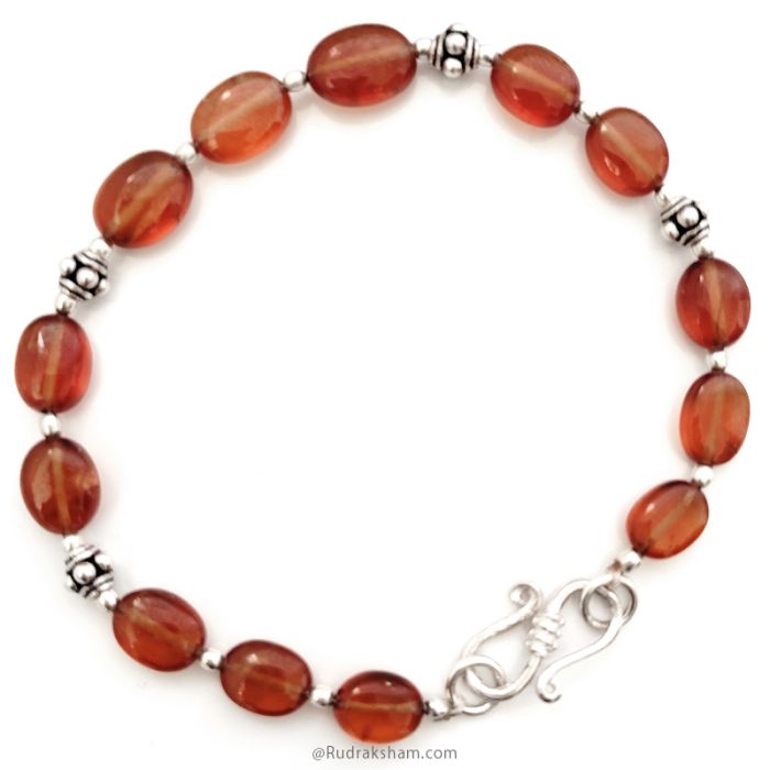 Buy Rahu Zodiac Bracelet Online at Best Price Gomed Hessonite Bracelet Rudraksham