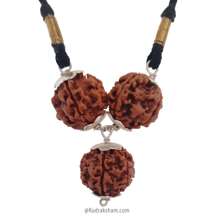 Rudraksha Education Necklace 4 Mukhi 6 Mukhi Saraswati pendant Rudraksham