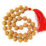  5 Mukhi Rudraksha Nepalese Japa Mala Rosary | 36 Beads Nepal Rudraksha Kantha Mala In Thread