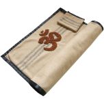 1 Mukhi Rudraksha Yoga Mat for Meditation and Spirituality, Woolen Aasan Mat for Meditation | Camel Color Woolen Mat | Yoga Rug | Woolen Pooja Mat with FREE Yoga Mat Bag and Rudraksha mala for japa