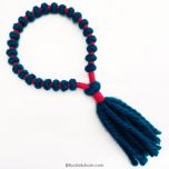 Wool Mala | Woolen mala | Ram wool mala | Handmade Knotted Light Weight Buddhist Wool Mala Rosary 27 Beads 10 - 12 mm | Wool Wrist mala | Wool Mala Bracelet
