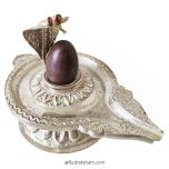 Narmadeshwar Shivling Copper Jalhari - Silver Polish
