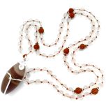 Rudraksha-Sphatik with Narmadeshwar Necklace